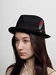 Шляпа STETSON арт. 1328107 PLAYER WOOLFELT (черный)